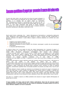 Yogurt e tumori