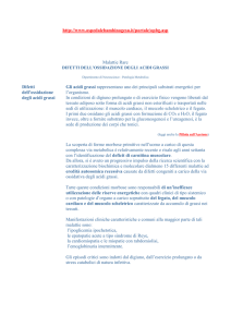 Difetti dell`ossidazione degli acidi grassi