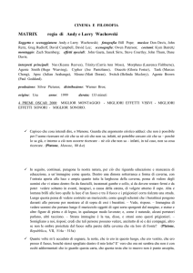 CINEMA E FILOSOFIA MATRIX regia di Andy e Larry Wachowski