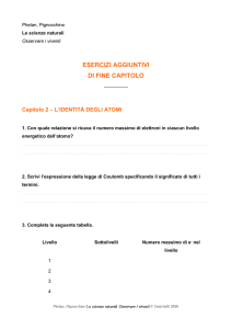 Esercizi aggiuntivi di chimica - Zanichelli online per la scuola