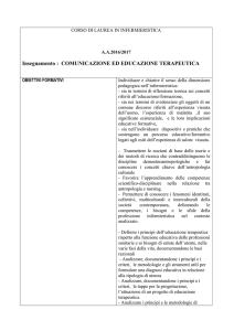Comunicazione ed educazione terapeutica