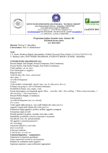 Programma Inglese Secondo Anno Sezione: DL