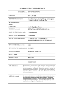 DATABASE OF EoC THESIS ABSTRACTS