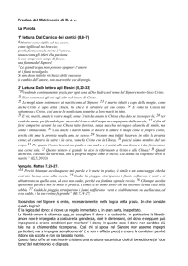 Predica del Matrimonio di M