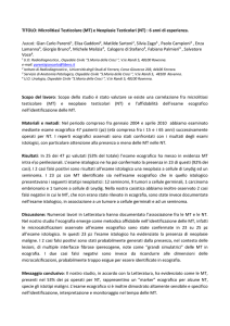 titolo: microlitiasi e tumori testicolari( nt): revisione dei casi