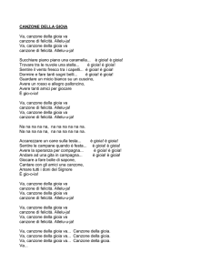 canzone della gioia - Associazione Culturale Magia di Note