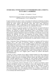 studio dell`interazione elettroidrodinamica indotta da