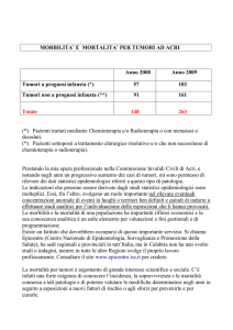 morbilita` e mortalita` per tumori ad acri