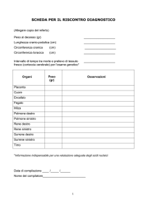 Scheda per il riscontro diagnostico