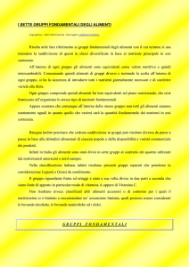 gruppi alimentari