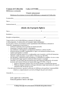 Iscrizione biblioteca minorenni