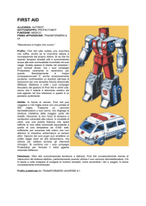 FIRST AID ALLEANZA: AUTOBOT SOTTOGRUPPO