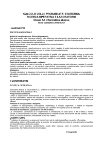 CALCOLO DELLE PROBABILITA` STATISTICA