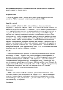 Nefrolitotrissia percutanea in anestesia combinata spinale