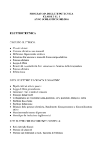 PROGRAMMA DI ELETTROTECNICA