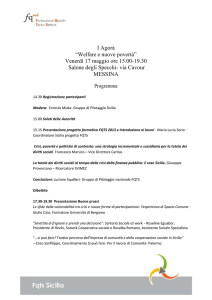 programma I Agorà "Welfare e nuove povertà" Messina (DOC