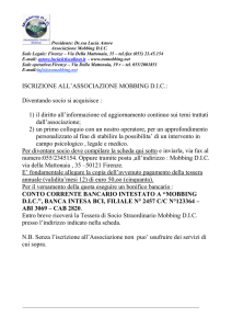 Modello tesseramento - Associazione Mobbing D.I.C.