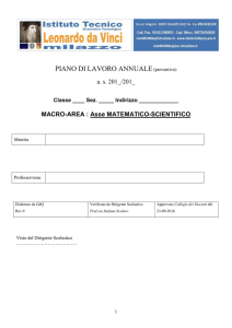 piano di lavoro MACROAREA MATEMATICO