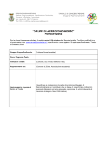 Adesione gruppo approfondimento