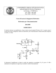Amplificatore con guadagno A=75dB e 1-dB-compression