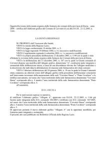 Revisione della pianta organica delle farmacie dei comuni della