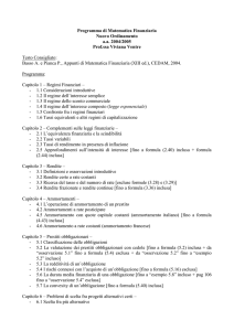 Programma di Matematica Finanziaria