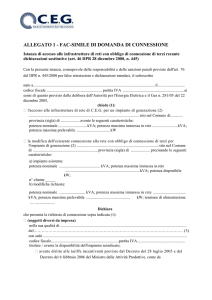 Istanza di accesso alle infrastrutture di reti con obbligo di