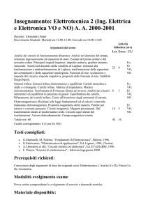 Programma  - Ingegneria elettrica ed elettronica
