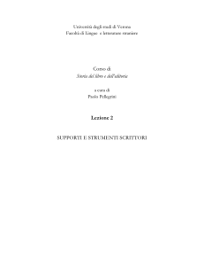 Lezione 2 - Dipartimento di Lingue e Letterature Straniere