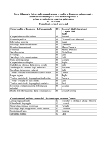 Corso di laurea in Scienze della comunicazione