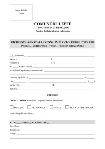 RICHIESTA INSTALLAZIONE INSEGNE PERMANENTE.