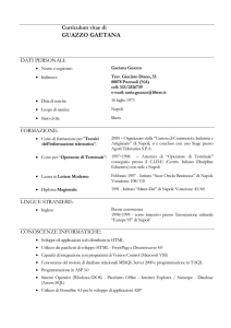 Curriculum vitae di - Comune di Castellammare di Stabia
