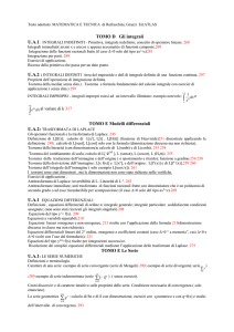 Testo adottato: MATEMATICA E TECNICA di Refraschini, Grazzi Ed
