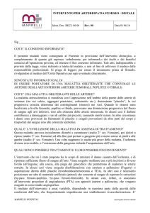 intervento per arteriopatia femoro - distale