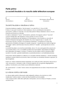 Parte prima La società feudale e la nascita delle letterature