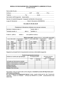 modulo di rilevazione dell`inquinamento luminoso d`italia