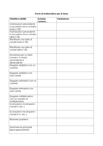 prove matematica classe terza