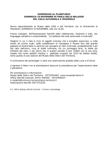 domeniche al planetario - Comune di Monsummano Terme