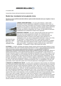 Studio Usa: inondazioni ed era glaciale vicine - Ceris-CNR