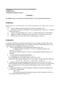 STRUTTURA DEL TEMA DI MATEMATICA ALL`ESAME DI STATO