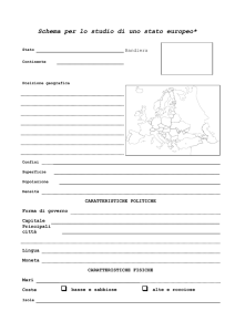 Schema Studio Stato Europeo: Geografia e Politica