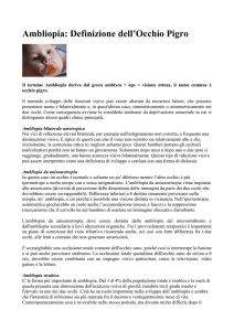 Ambliopia: Definizione dell`Occhio Pigro