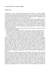 La cometa di Giotto fu veramente la Halley