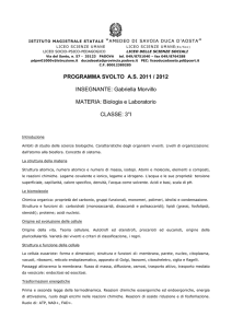 scienze - Liceo Duca D`Aosta