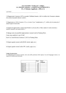 Compito in classe 1-Asa e 1-Bsa - G. MARCONI"