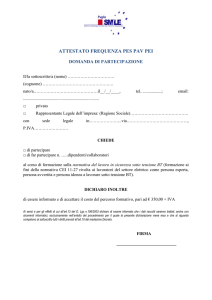 ATTESTATO FREQUENZA PES PAV PEI DOMANDA DI