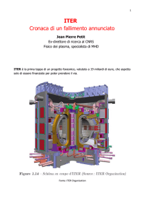 1 ITER Cronaca di un fallimento annunciato Jean Pierre Petit Ex