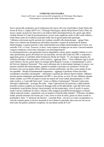 Cancro all`ovaio: nuovo protocollo terapeutico in Chirurgia Oncologica
