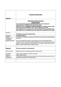 Presidente Associazione Radio Maria