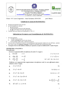 ISTITUTO DI ISTRUZIONE SECONDARIA “DANIELE CRESPI” Liceo